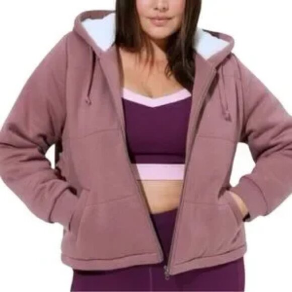 Size 0: Torrid Fleece Fur Lined Bomber - Picture 4 of 8